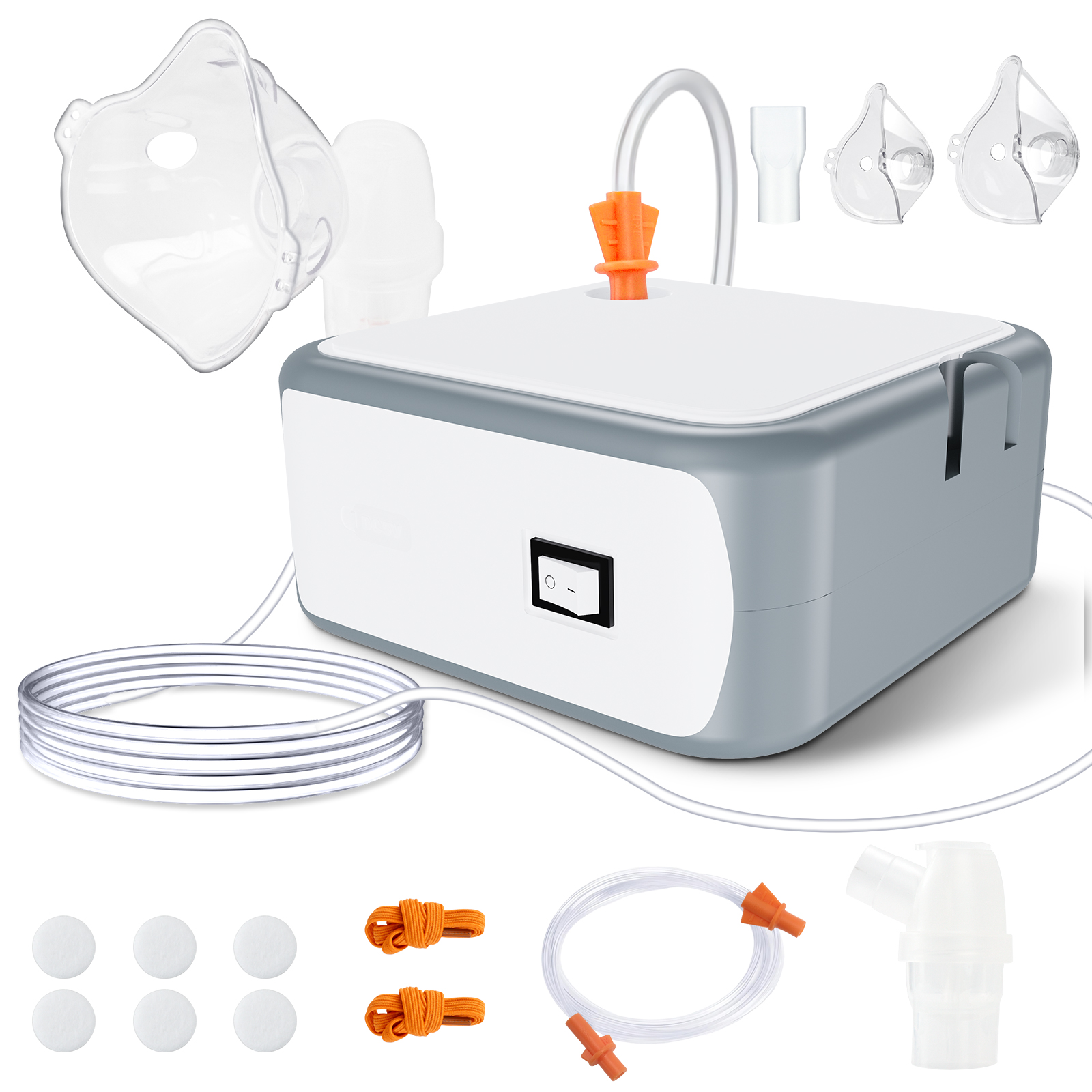 Portable Compressor Nebulizer Machine for Kids and Adults, Pro Compact Cool Mist System for Home Use with Nebulizer Mask Mouthpiece, Friendly for Breathing Problem